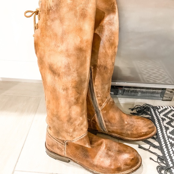 Bed Stu Shoes - Women Bed Stu Manchester lace up boots 9 tall tan